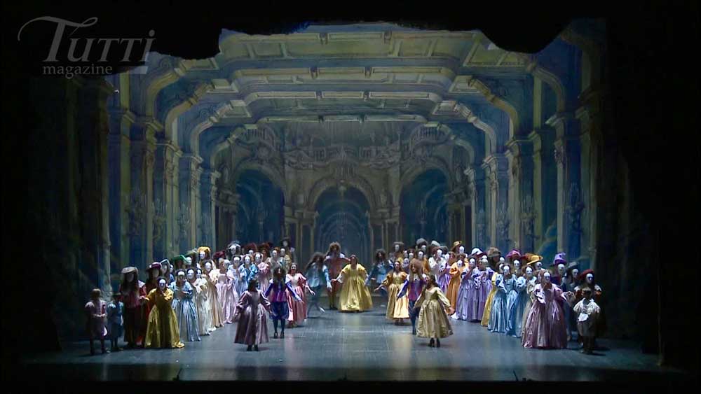 Scène de l'opéra de Verdi <i>Un Bal masqué</i> à Parme en 2011.