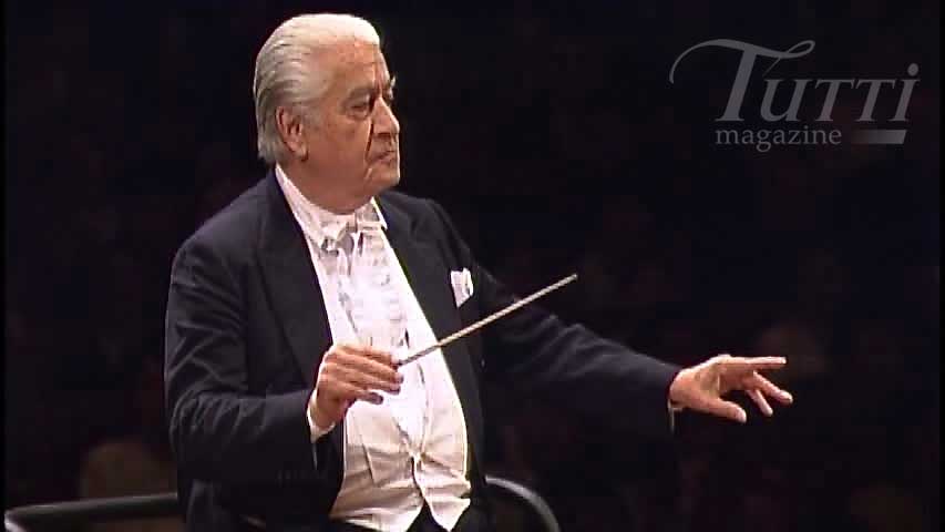 Sergiu Celibidache dirige la <i>Symphonie No. 7</i> de Bruckner à Tokyo en 1990.