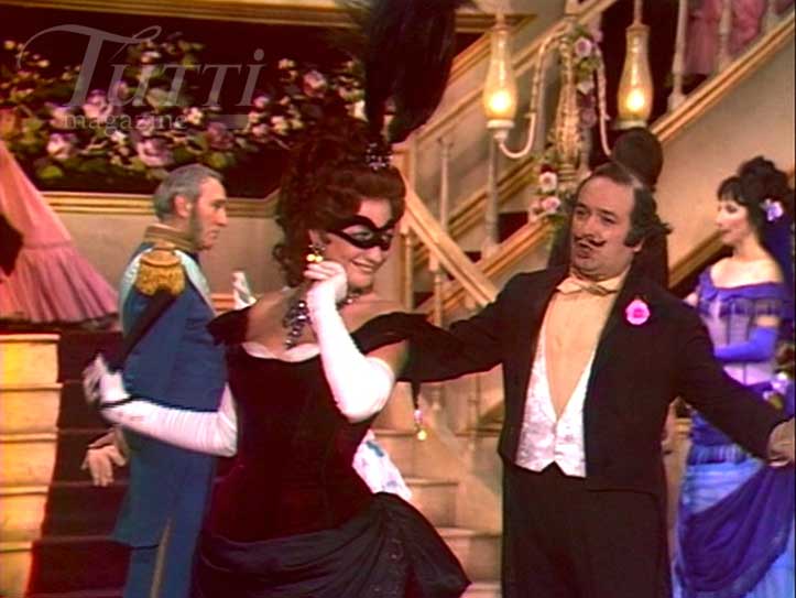 Andrée Esposito et Michel Trempont à l'Acte II de <i>La Chauve-Souris</i>.