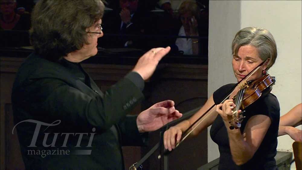 Georg Christoph Biller et Petra Müllejans dans la <i>Messe en si mineur</i> de Bach à Saint Thomas de Leipzig.