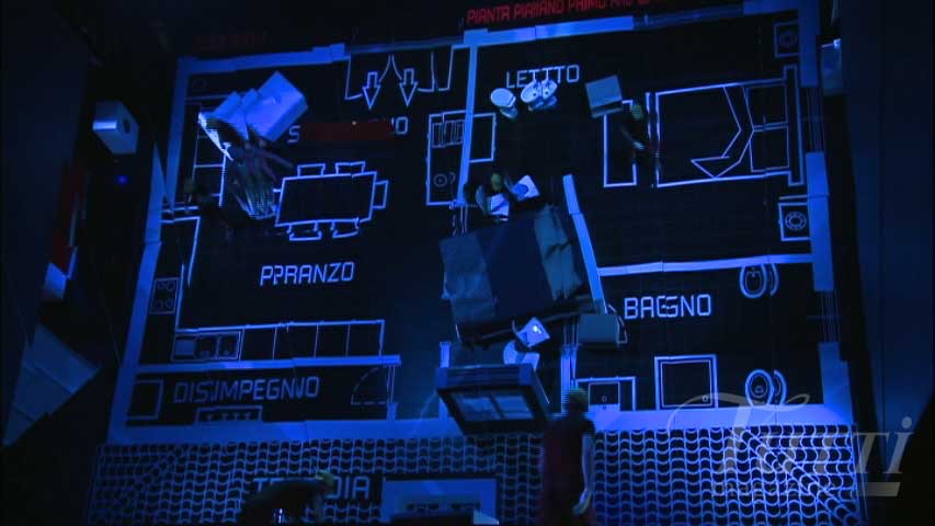 Miroir utilisé par Paolo Fantin pour le décor de <i>L'Échelle de soie</i> à Pesaro.