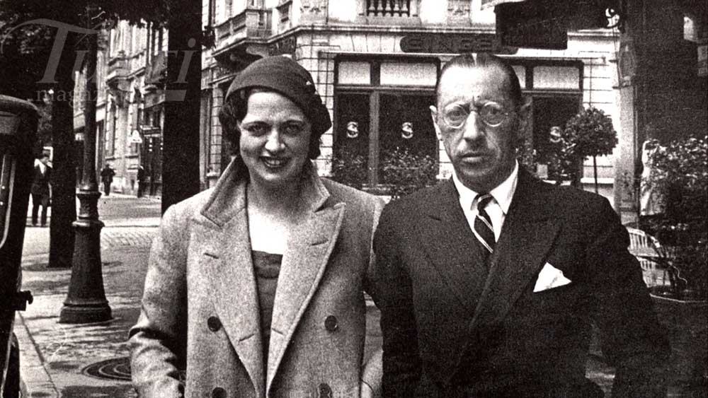 Igor Stravinsky et sa seconde épouse, Véra de Bosset.