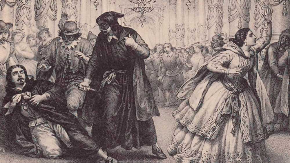 Illustration pour <i>Un Bal masqué</i> de Verdi.