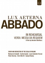 Jaquette de : Abbado : Lux Aeterna - In Rehearsal Verdi, Messa da Requiem